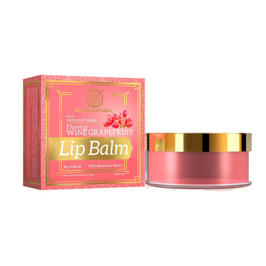 Khadi Natural Wine Grapefruit Lip Balm with Beeswax and Shea Butter, 5g